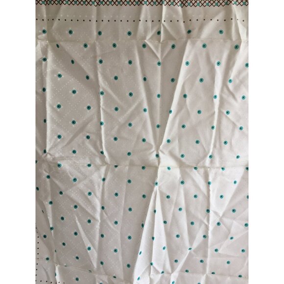 Vintage Japanese Scarf 30.5" Square Brown White Polka Dot Rayon Embossed - Picture 4 of 5